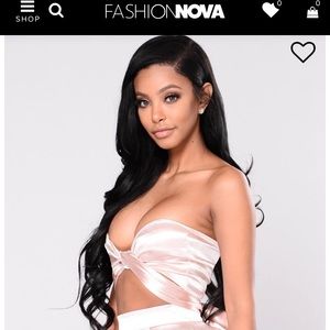 Satin light pink top